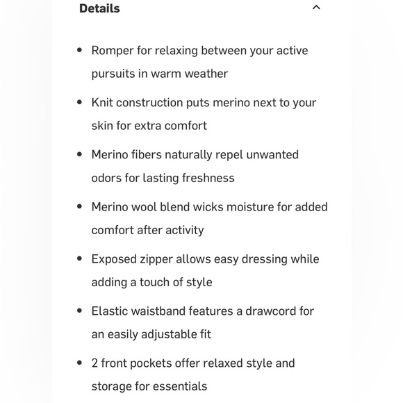 Smartwool Active Reset Romper gray sz S - Picture 8 of 8